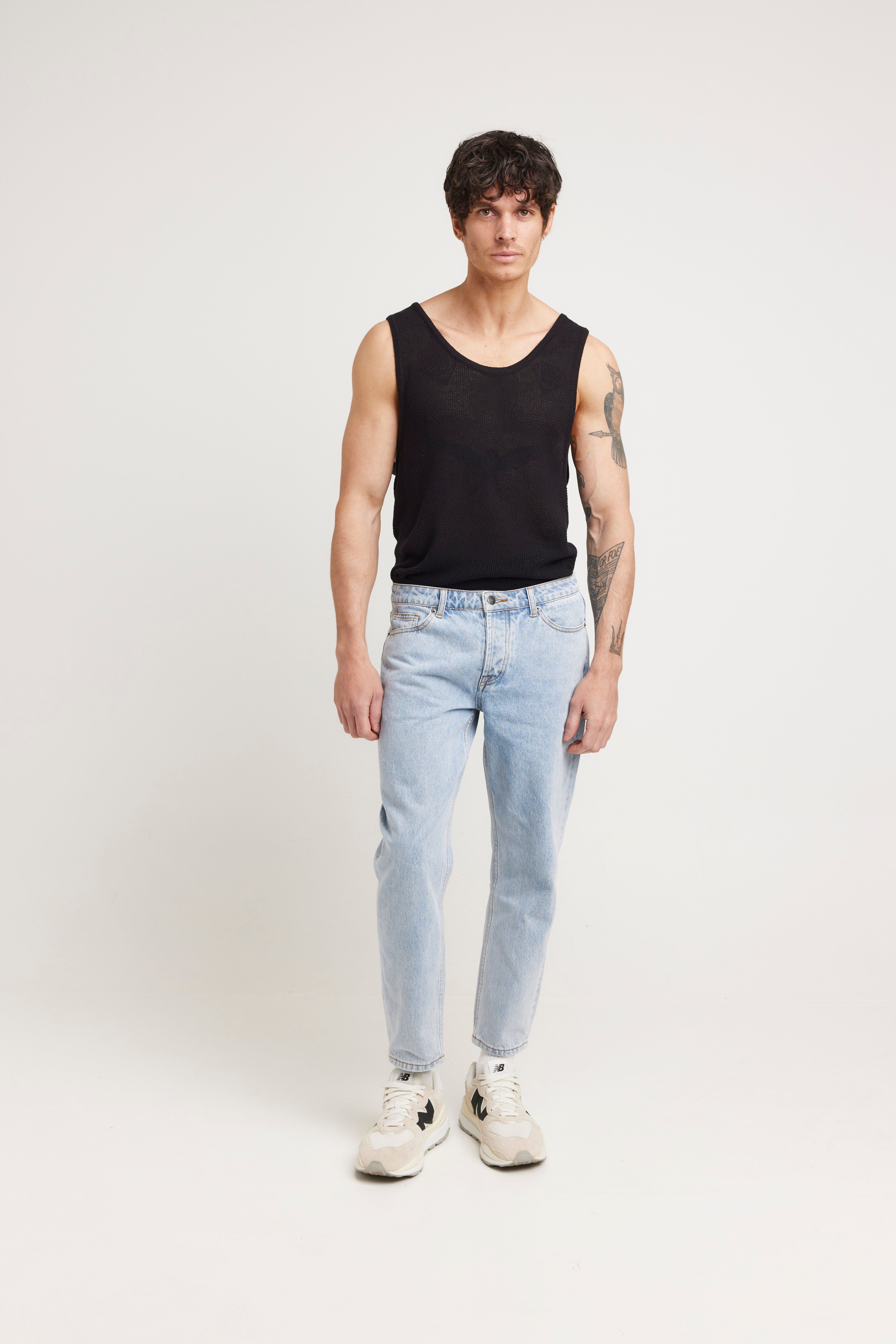 Dan Fine Knit Tank Black - FINAL SALE