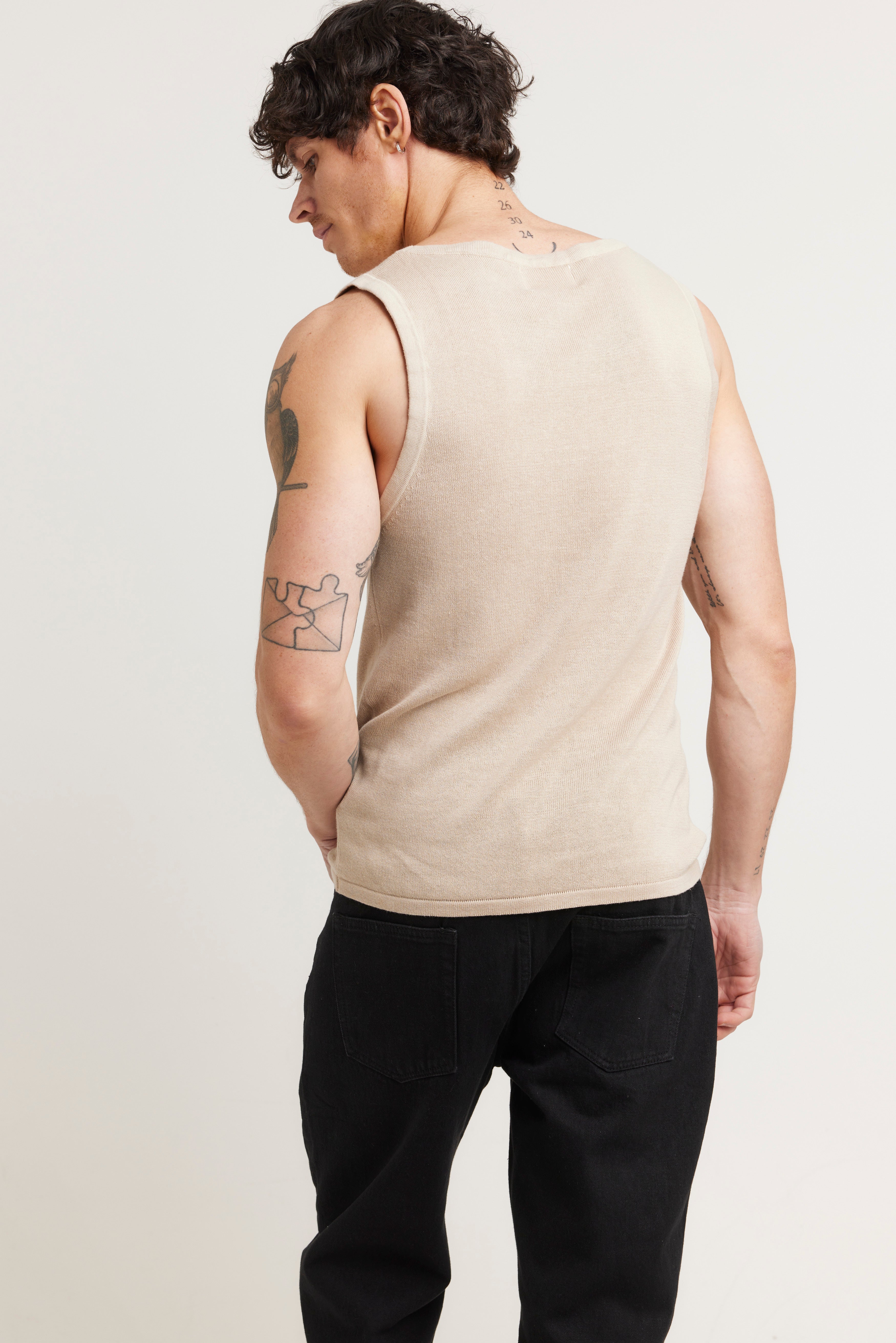 NTH Soft Knit Tank Oat - FINAL SALE