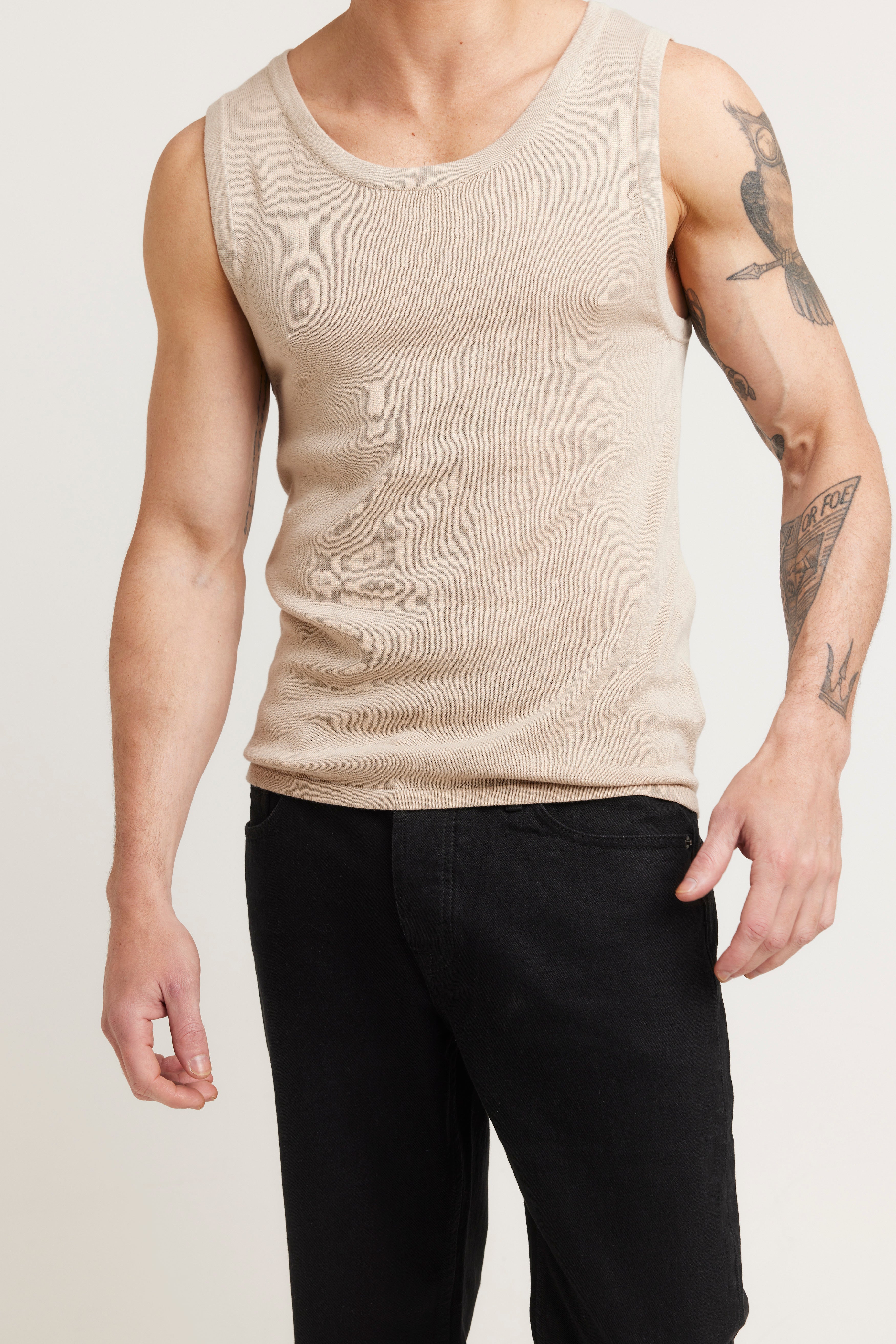 NTH Soft Knit Tank Oat - FINAL SALE