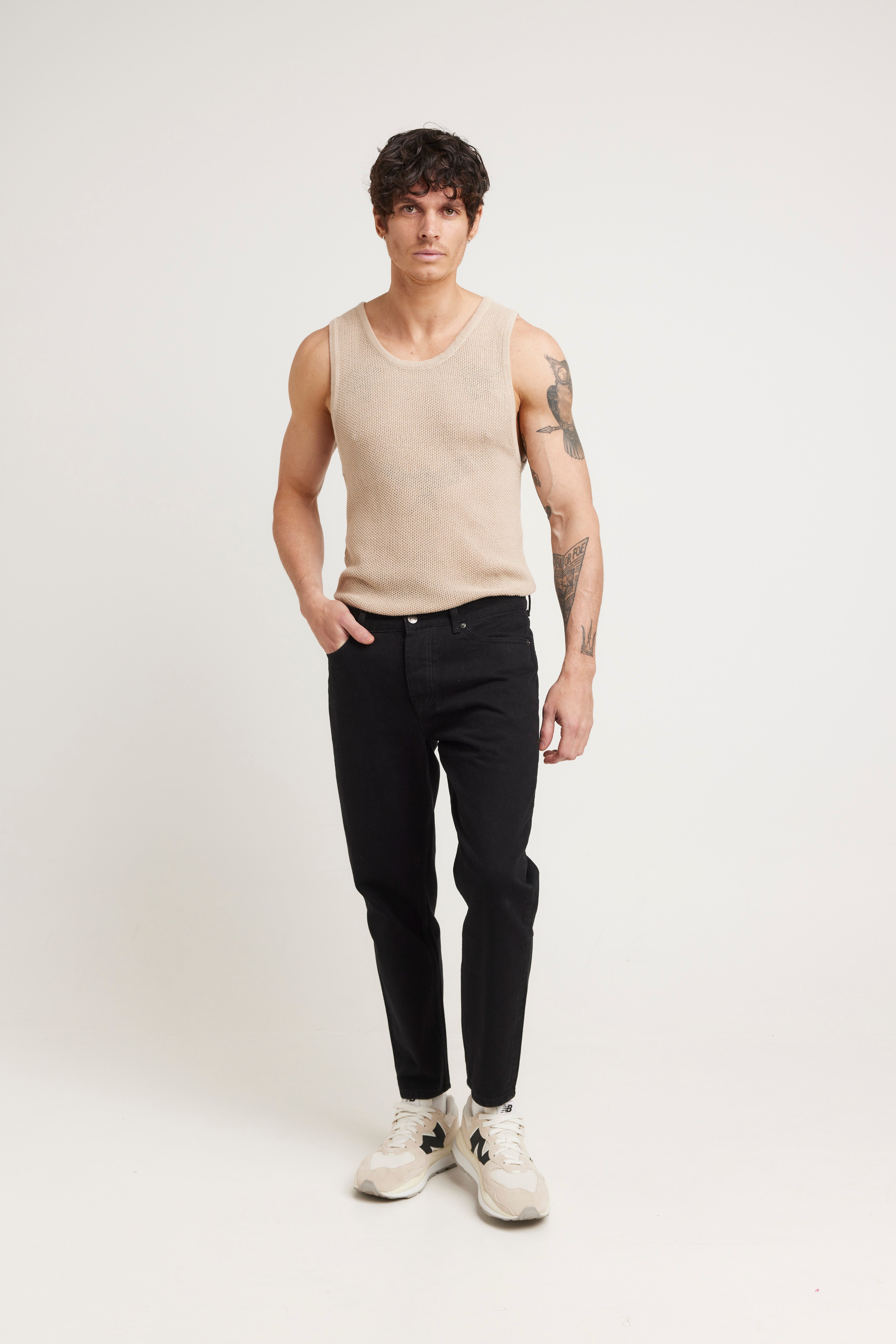 Dan Fine Knit Tank Oat - FINAL SALE