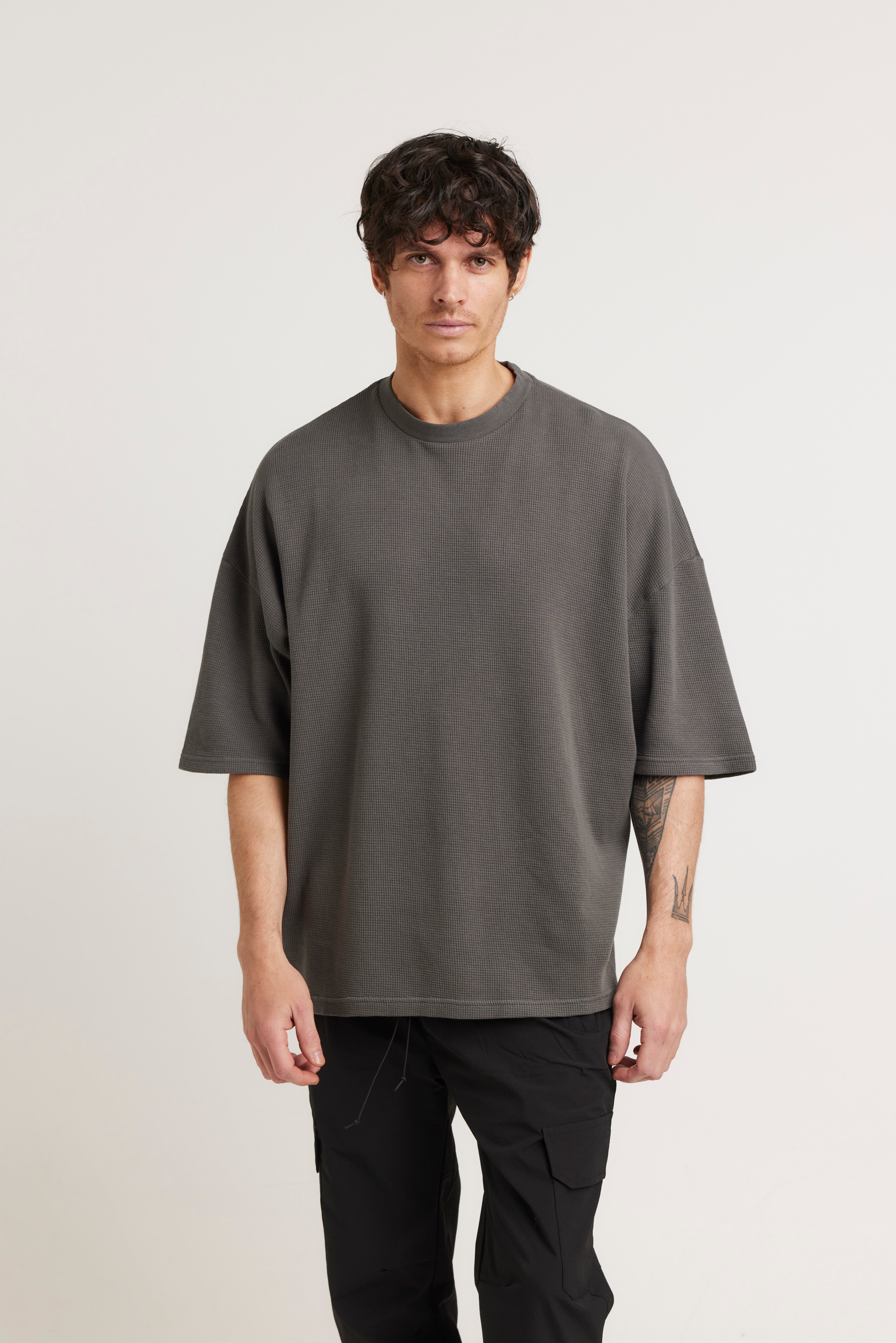 NTH Waffle Tee Charcoal