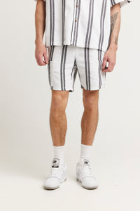 Capri Cotton Short Black Stripe