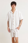 Capri Cotton Shirt Beige Stripe - FINAL SALE
