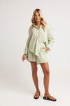 Pixie Stripe Shirt Sage