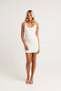 Annie Ribbed Mini Dress White
