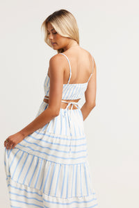 Sasha Maxi Dress Blue Stripe - FINAL SALE