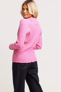 Hannah Long Sleeve Top Pink - FINAL SALE