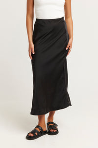 Monique Midi Skirt Black - FINAL SALE