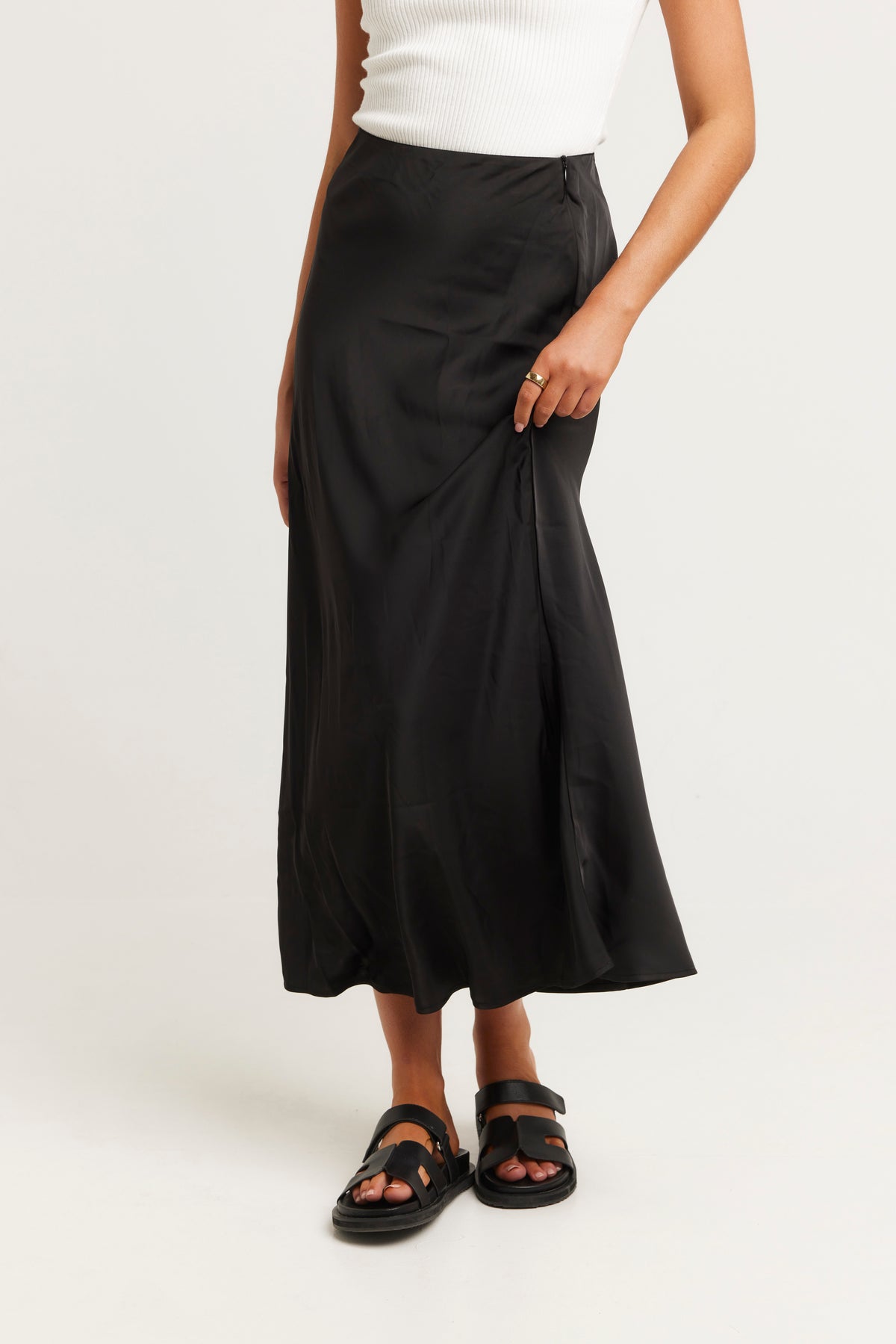 Monique Midi Skirt Black - FINAL SALE