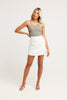 Cali Linen Skirt White