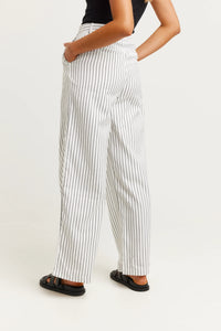 Lacey Pinstripe Pant White