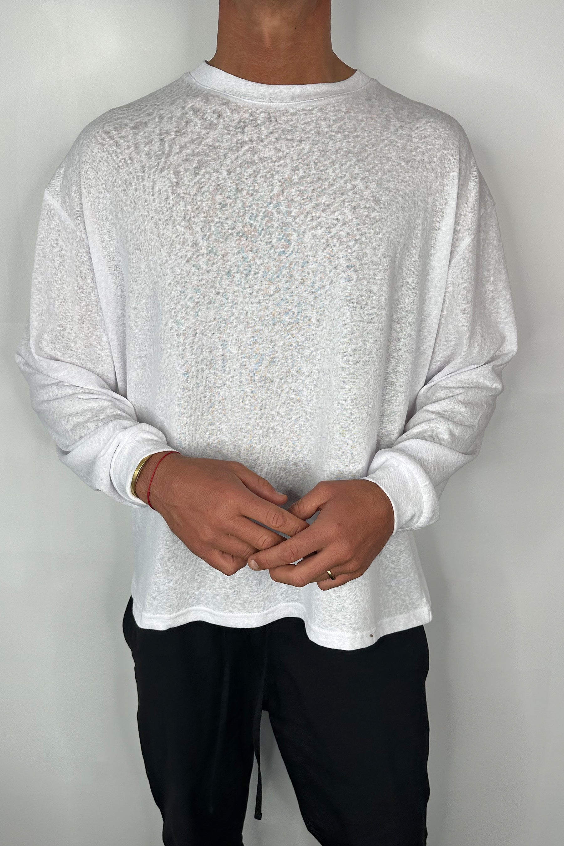 Enzyme Wash Long Sleeve Soft White