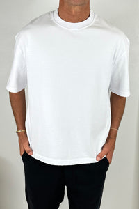 NTH Distress Crew Neck Tee White