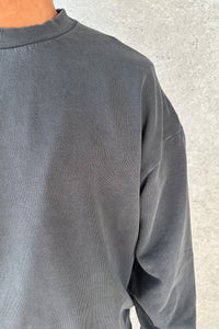 Raf Cropped Shirt Knit Stripe Black