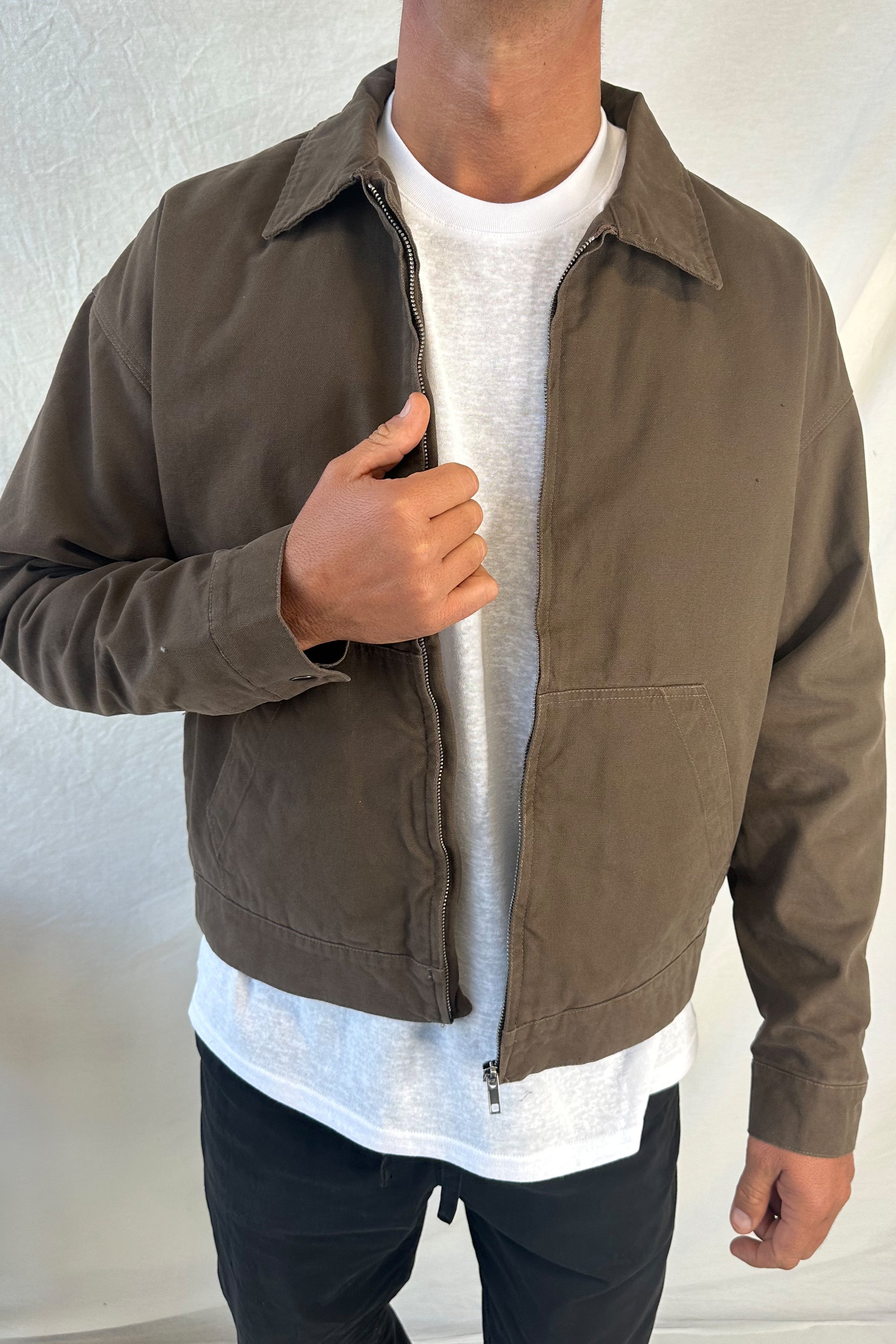 Collar Lined Jacket Dark Brown