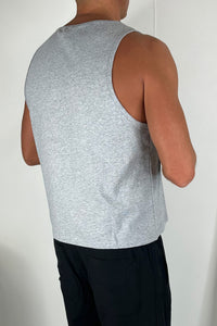 Richie Loose Crop Tank Grey