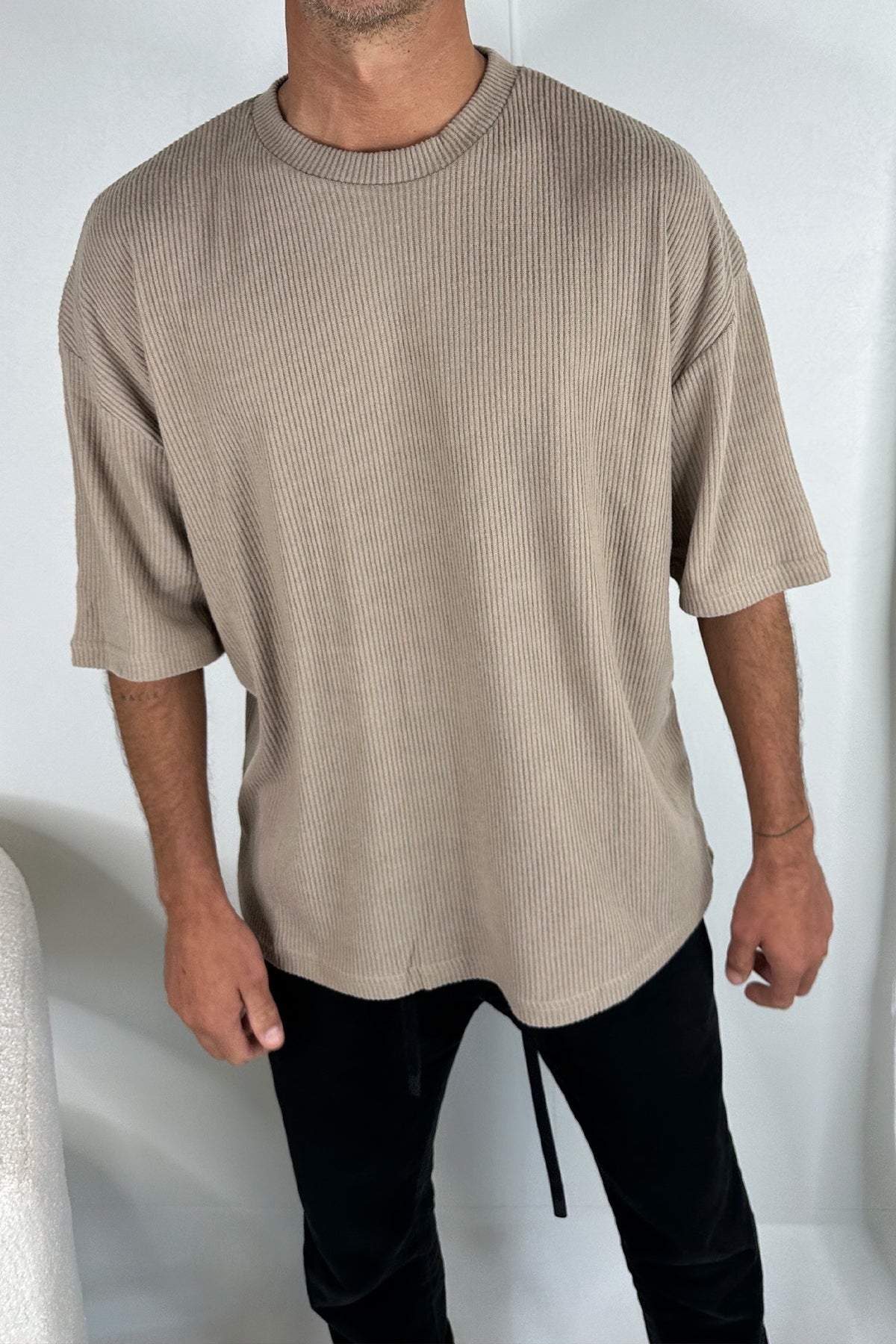 NTH Cord Knit Tee Light Brown - FINAL SALE