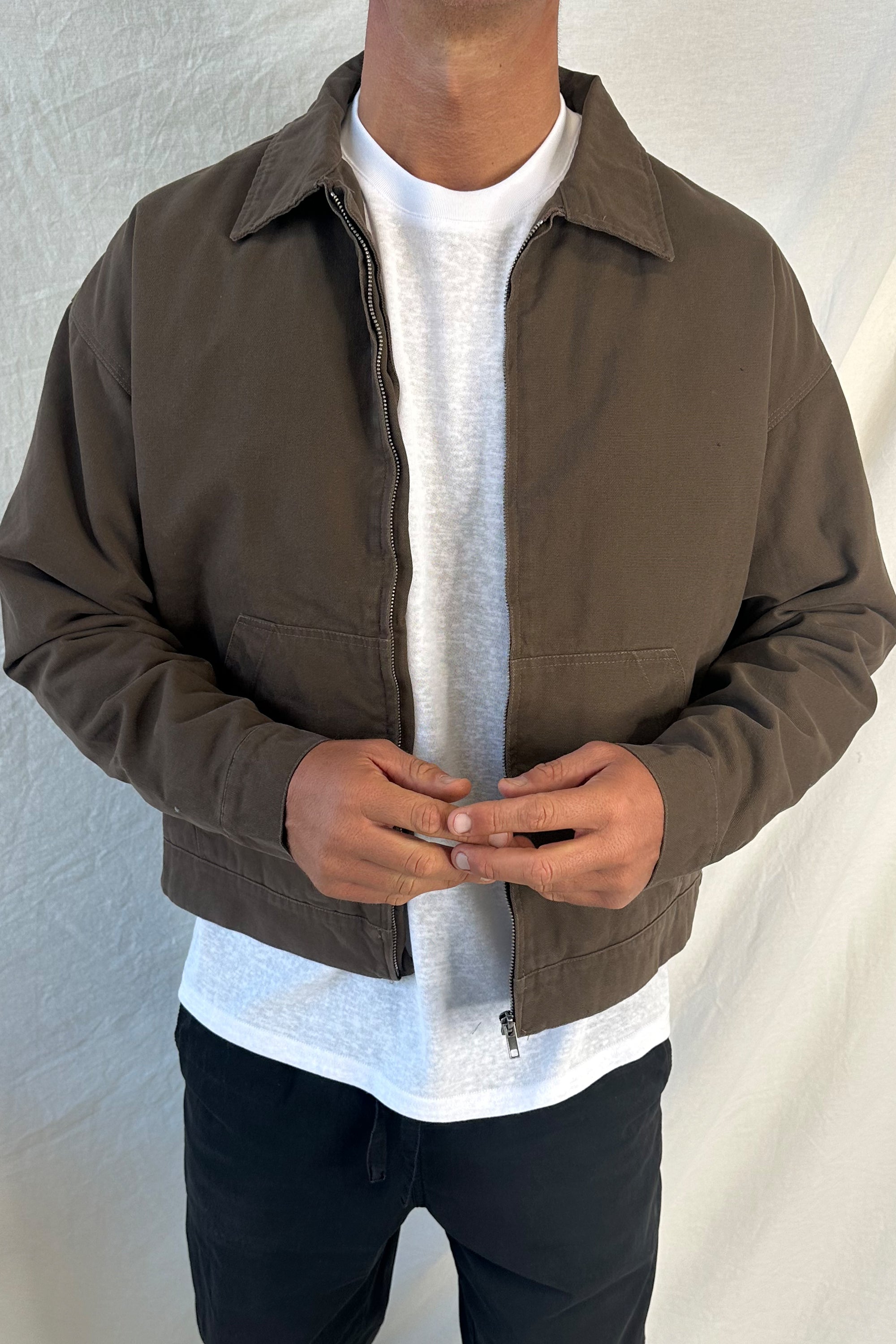 Collar Lined Jacket Dark Brown