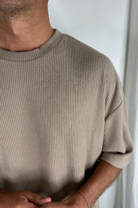 NTH Cord Knit Tee Light Brown - FINAL SALE