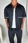 Nathaniel Drop Shirt Solid Black