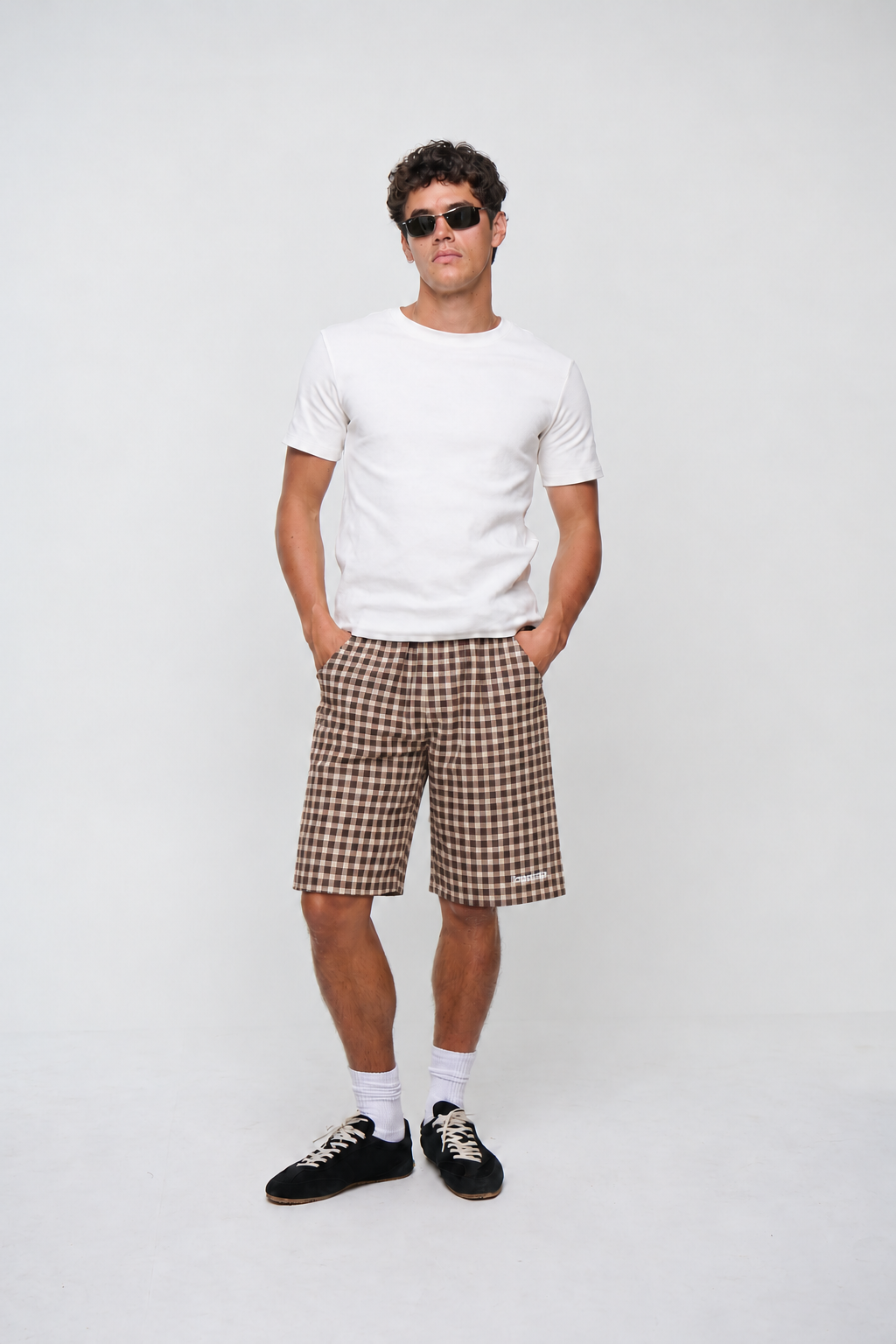 Sampson Check Short Choc