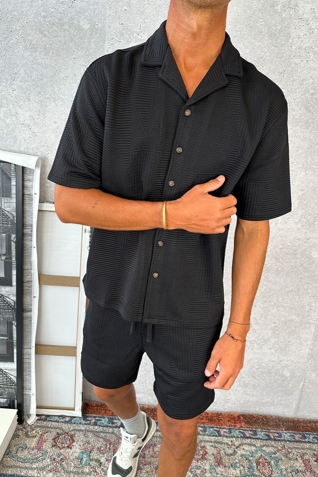 Noah Texture Shirt Black