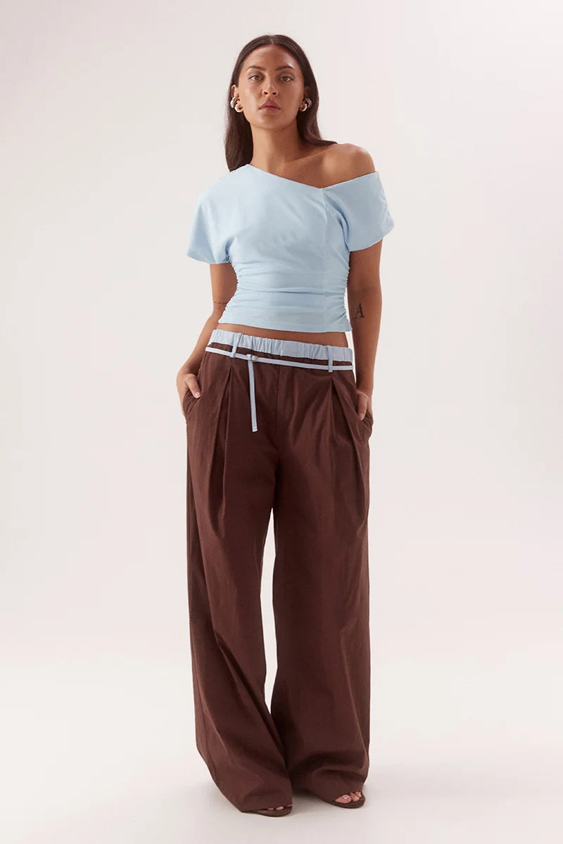 Britta Pants Chocolate/Sky