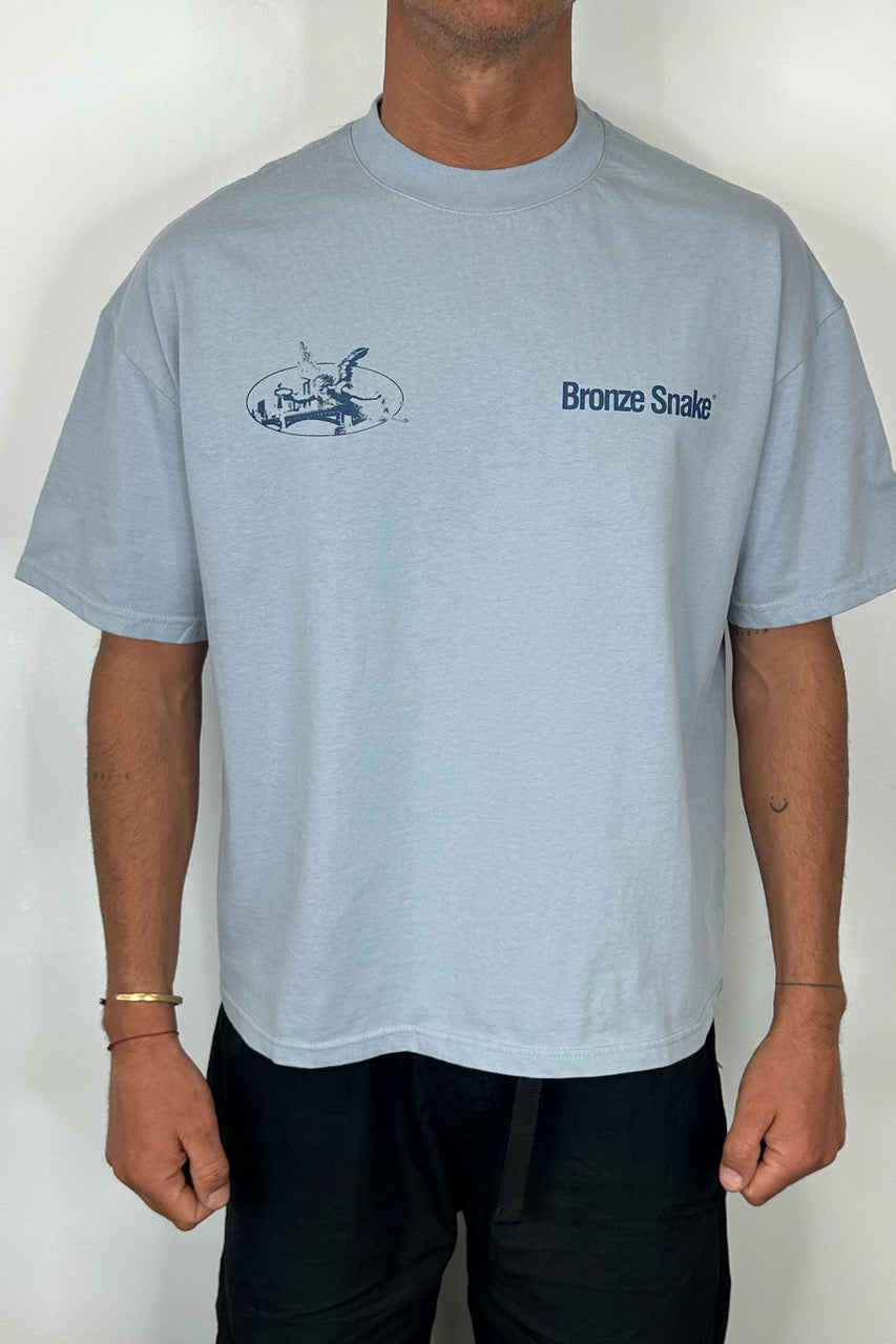 Bronze Snake Melb Tee Baby Blue