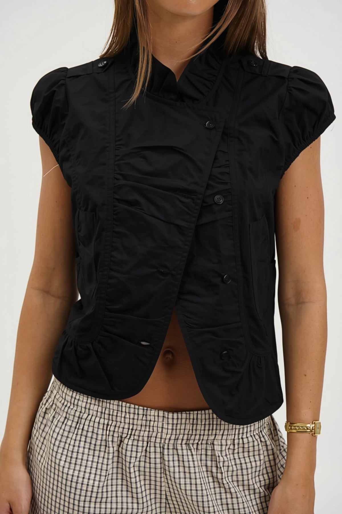 Katherine Short Sleeve Shirt Black