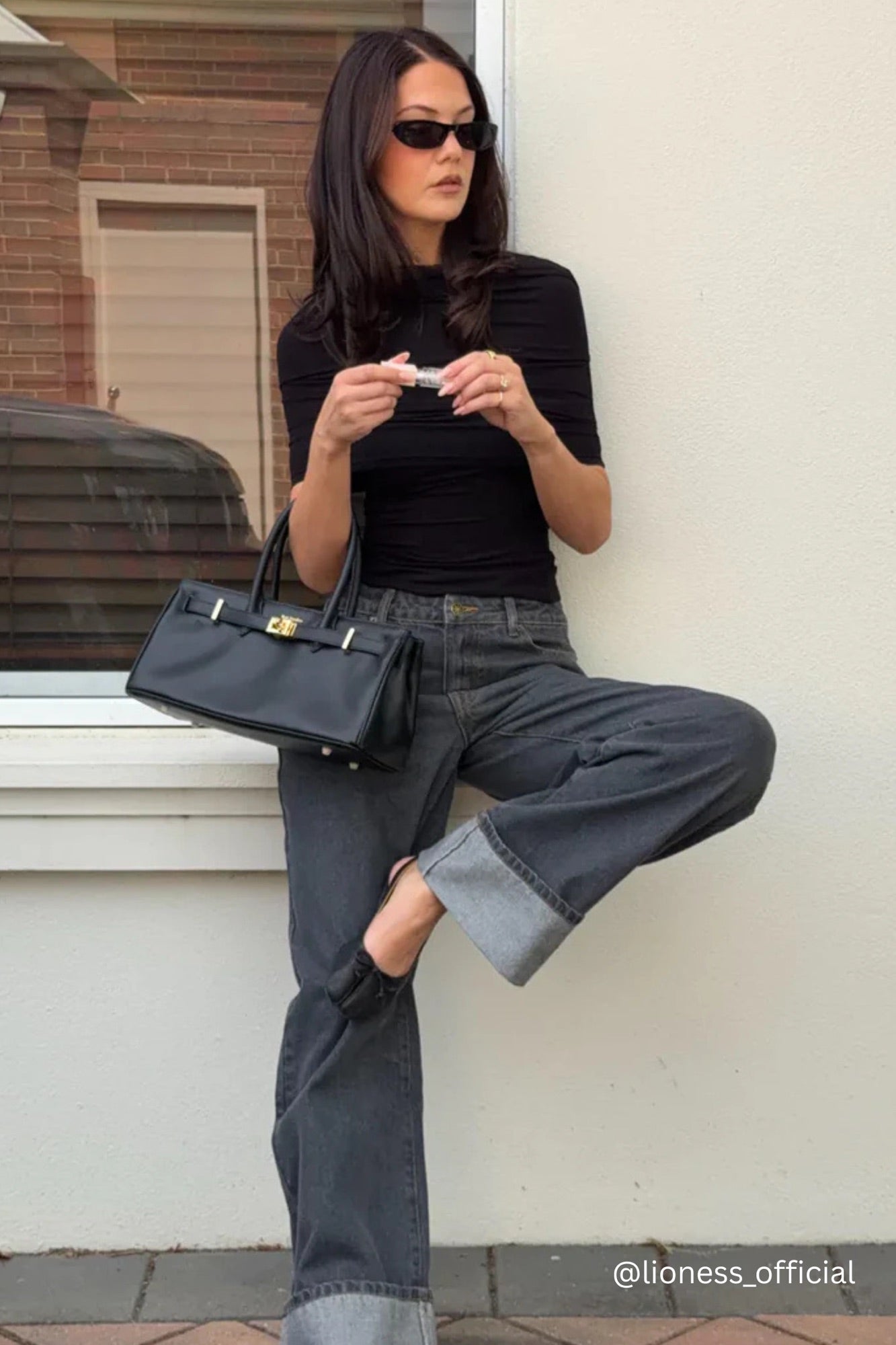 Top Model Cuffed Jean Charcoal