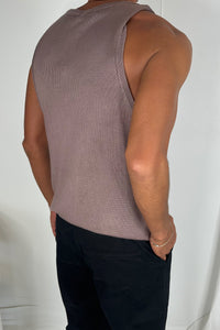 Deran Knitted Tank Choc