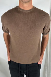 NTH Knitted Tee Choc - FINAL SALE