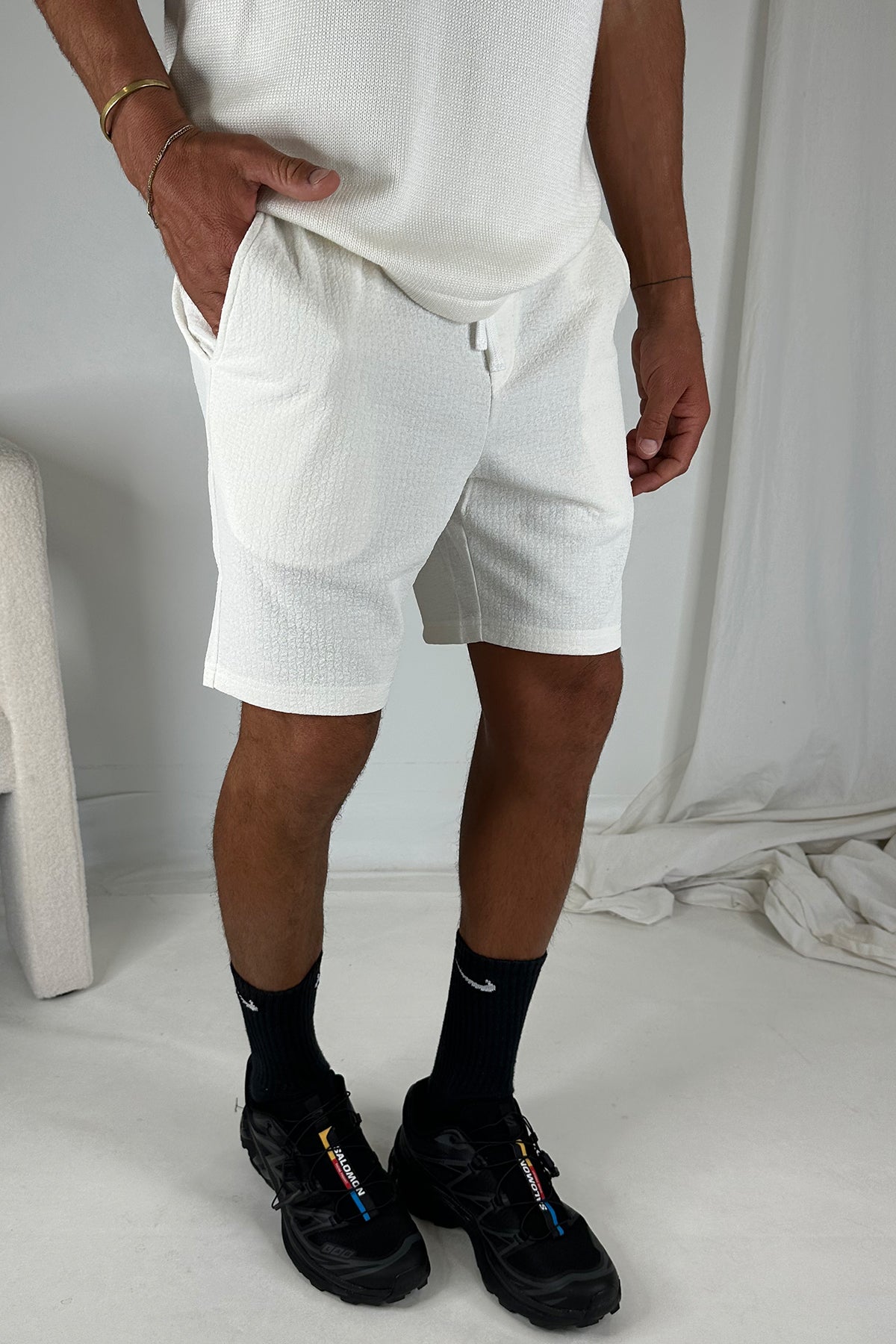 Lucas Short Soft Texture White