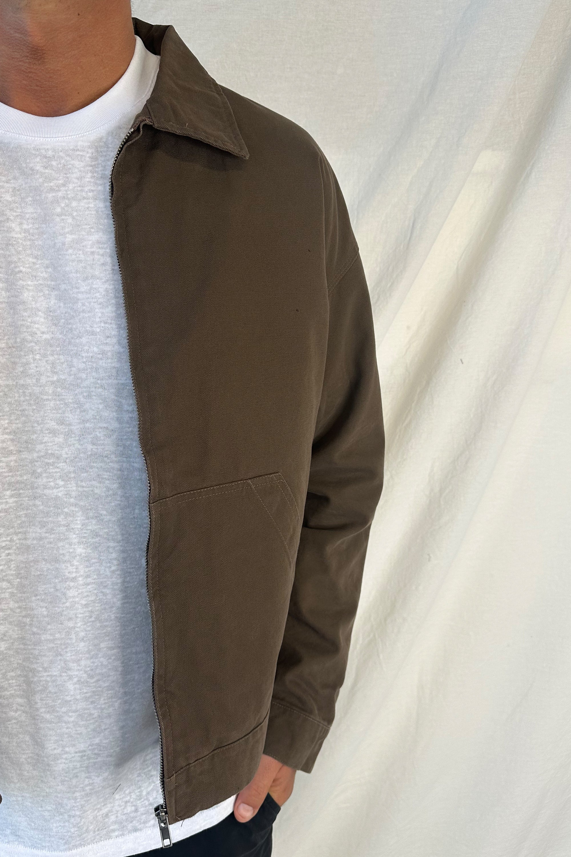 Collar Lined Jacket Dark Brown