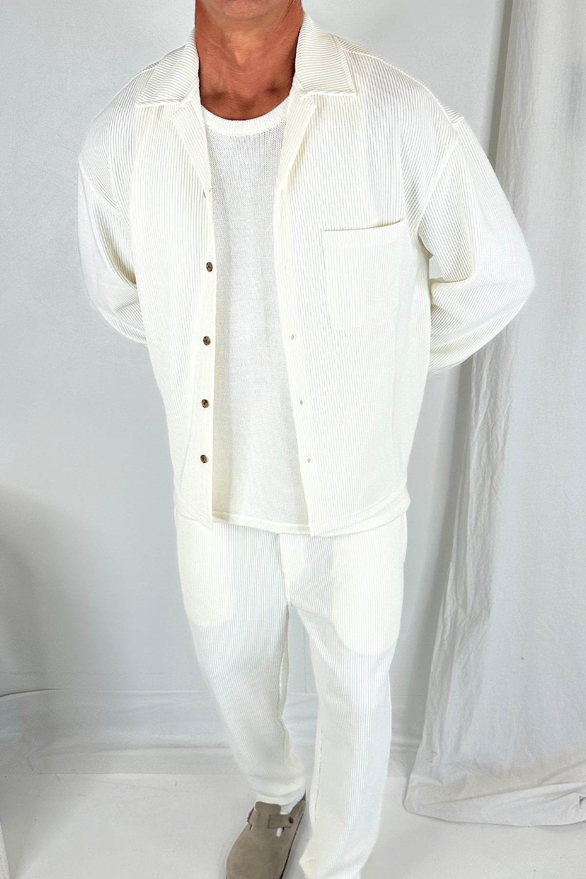 Lawrence Ribbed Long Sleeve Ivory