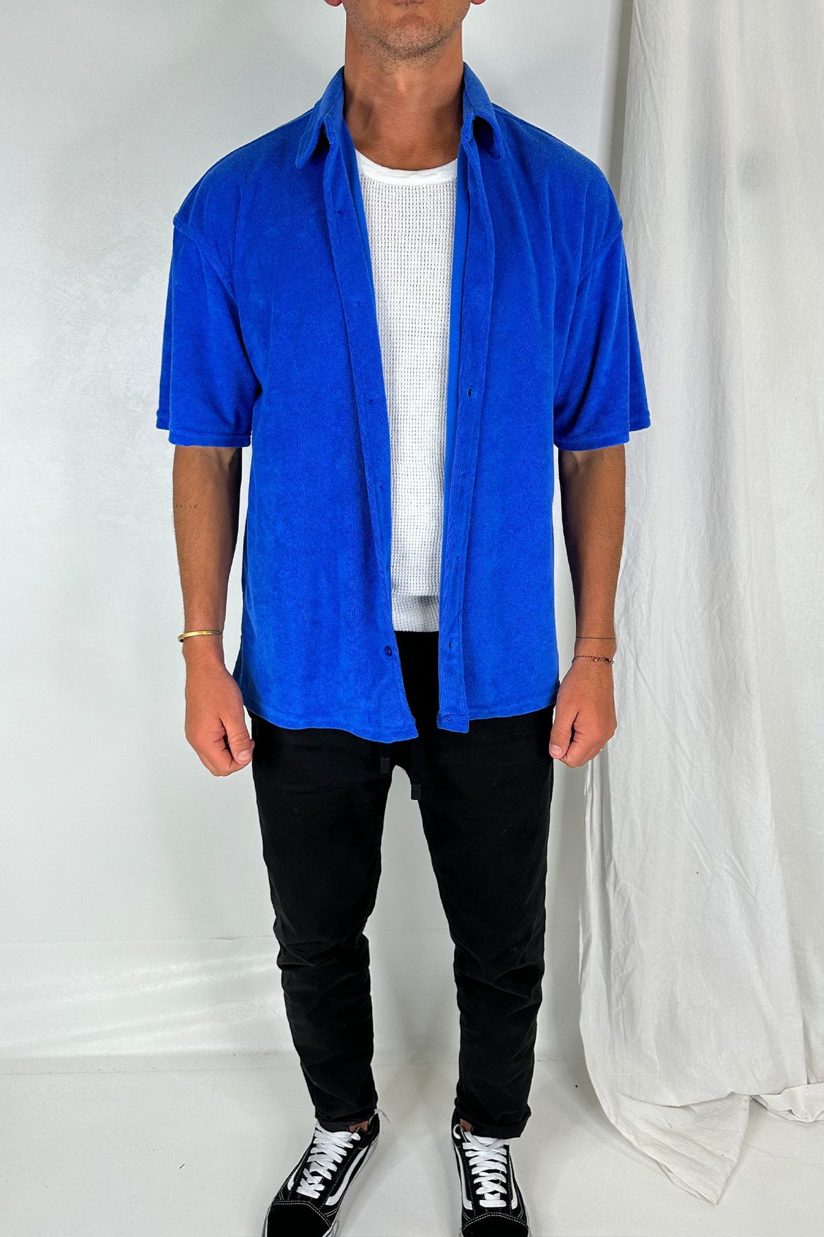 Terry Towelling Shirt Cobalt - SALE