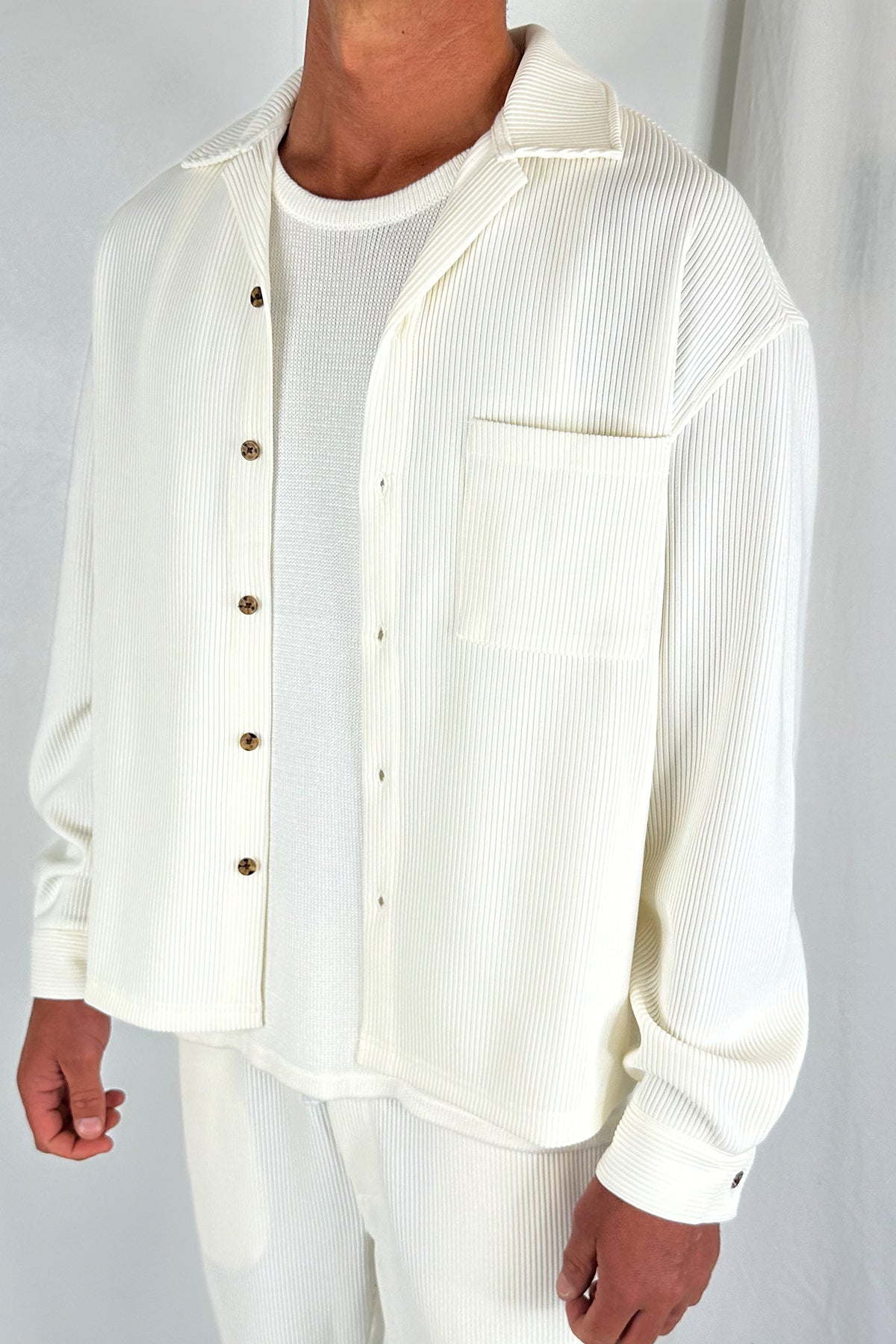 Lawrence Ribbed Long Sleeve Ivory