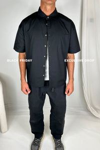 Nathaniel Drop Shirt Solid Black