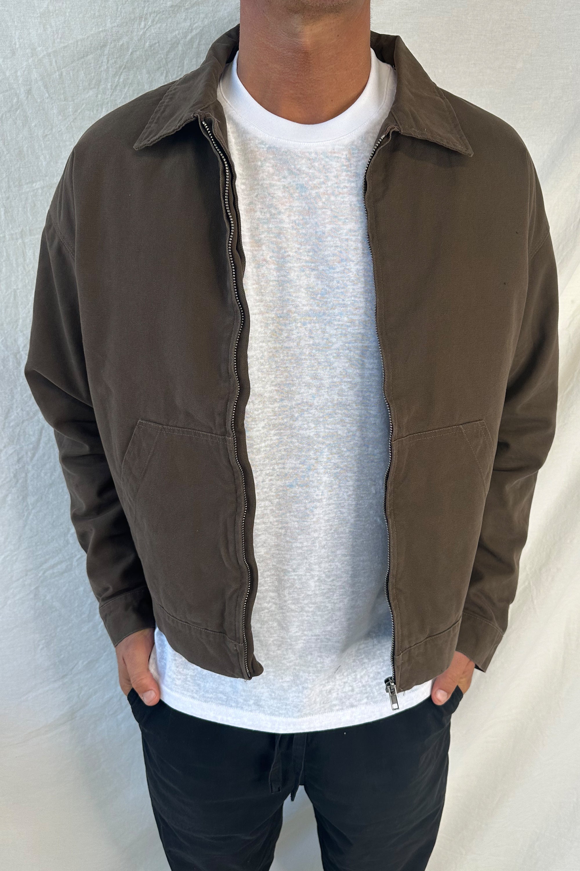 Collar Lined Jacket Dark Brown