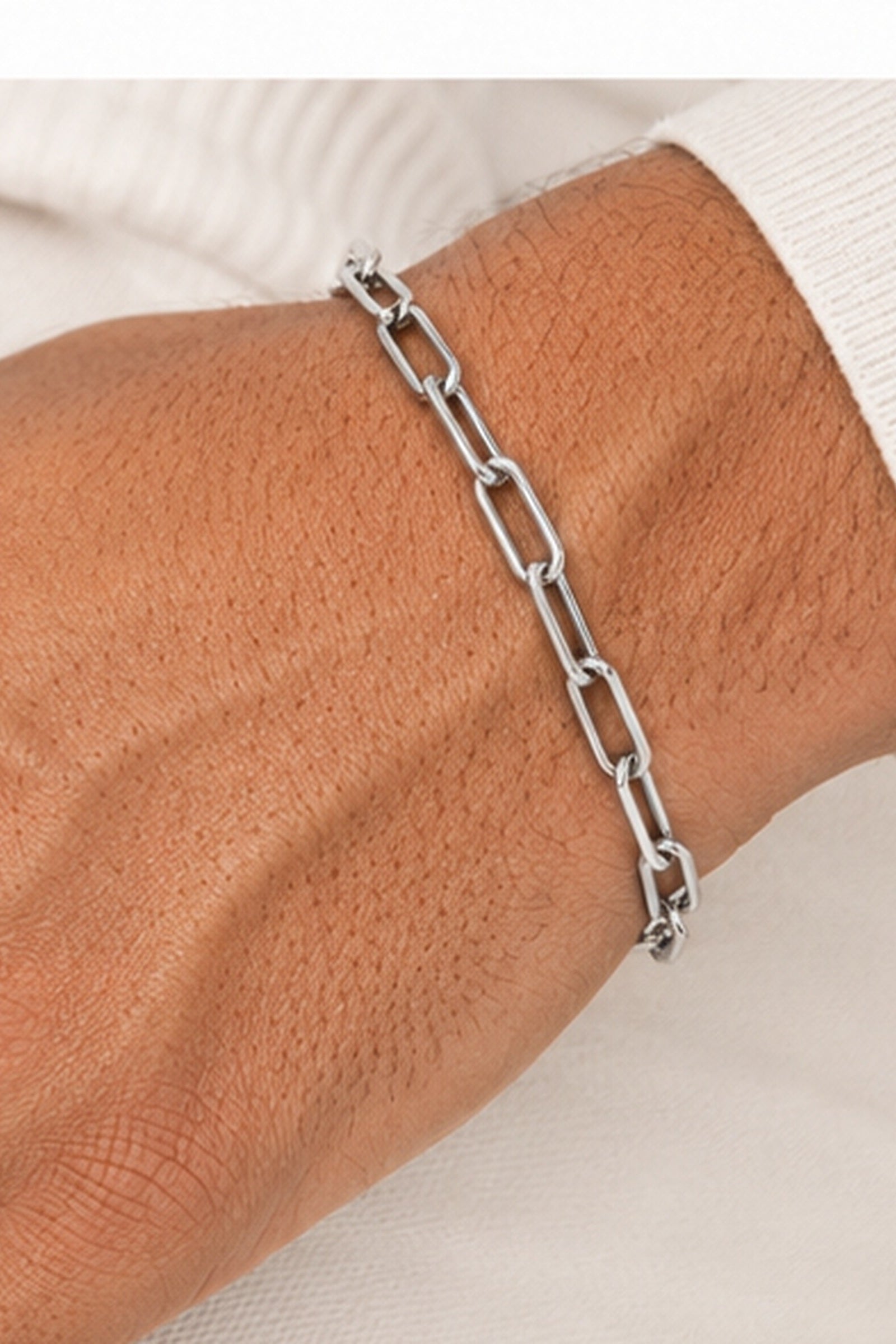 Roman Paperclip Chain Bracelet Stainless Steel