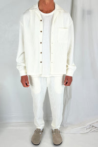 Lawrence Ribbed Pants Ivory