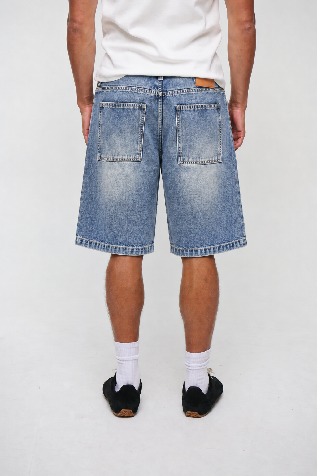 Angus Baggy Short Dark Denim