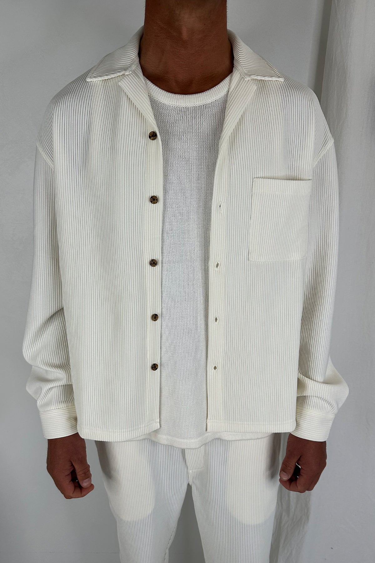 Lawrence Ribbed Long Sleeve Ivory