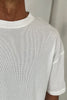 Woven Crew Neck Tee White