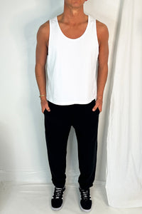 Richie Loose Crop Tank White