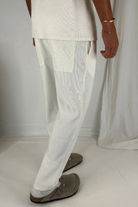 Lawrence Ribbed Pants Ivory