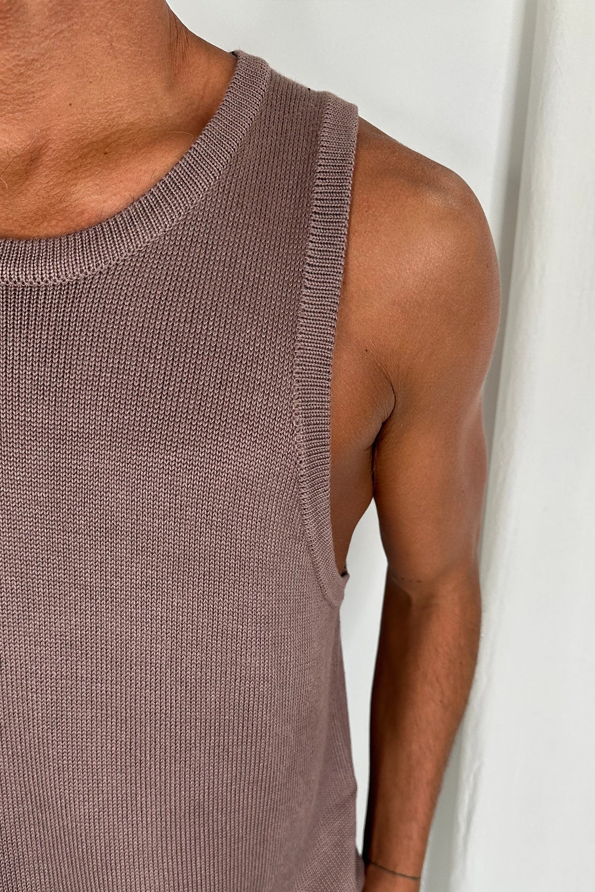 Deran Knitted Tank Choc