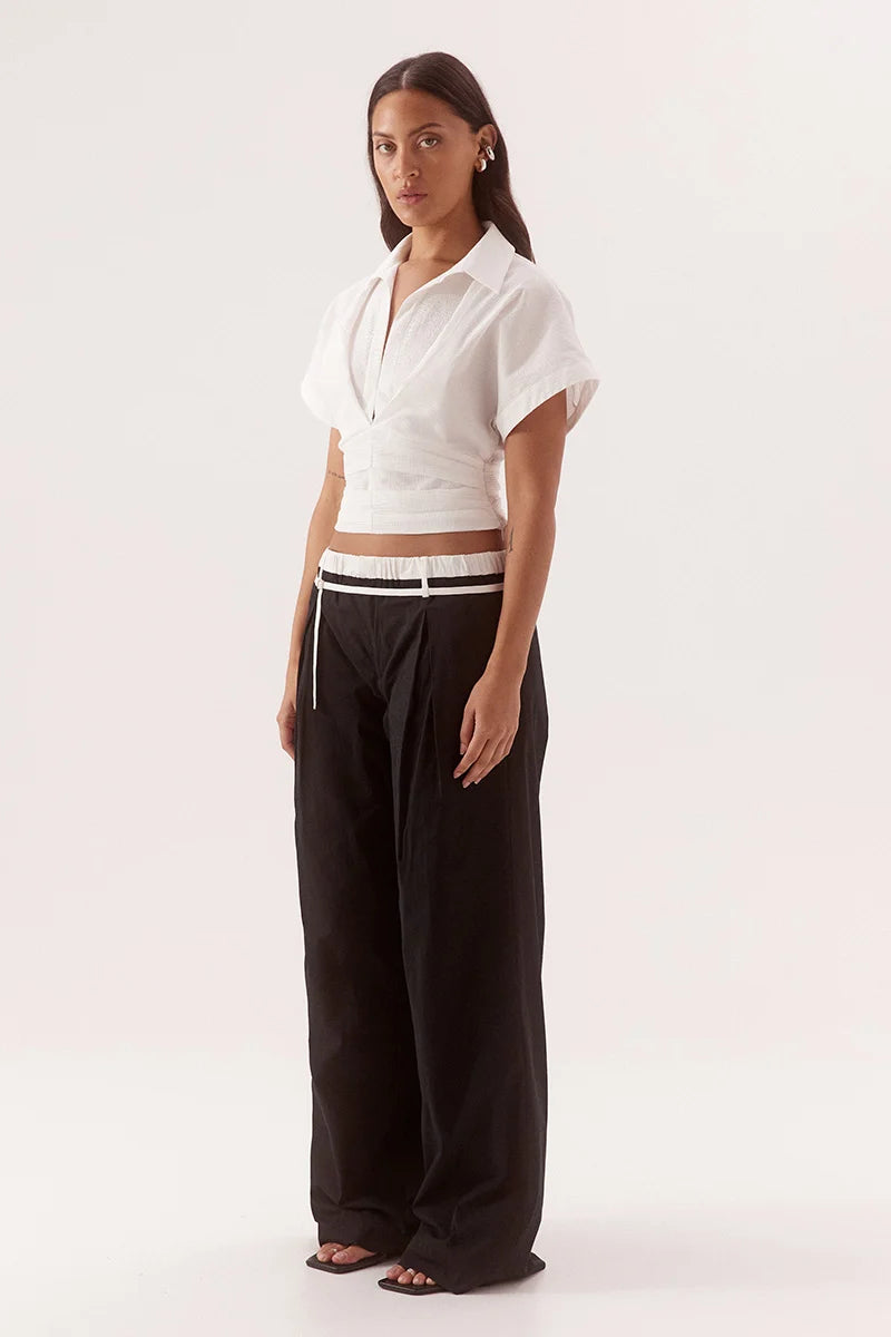 Lyra Crop Shirt Chalk