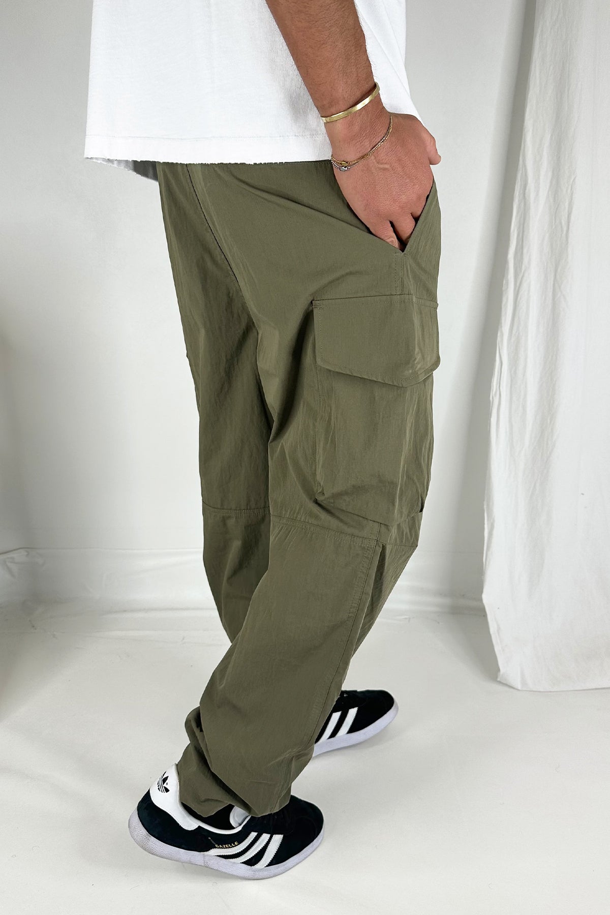 Tristian Baggy Cargos Khaki