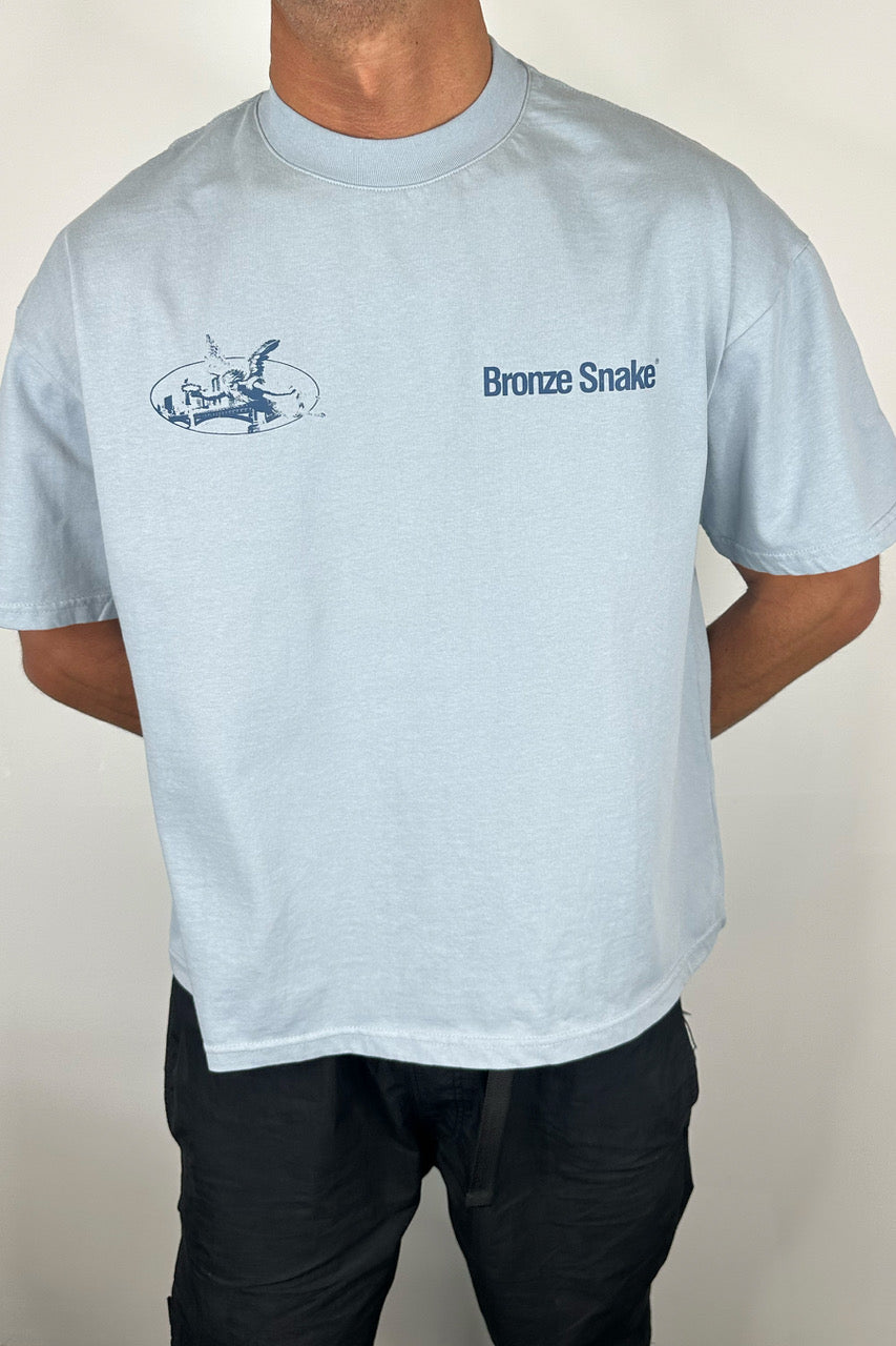 Bronze Snake Melb Tee Baby Blue